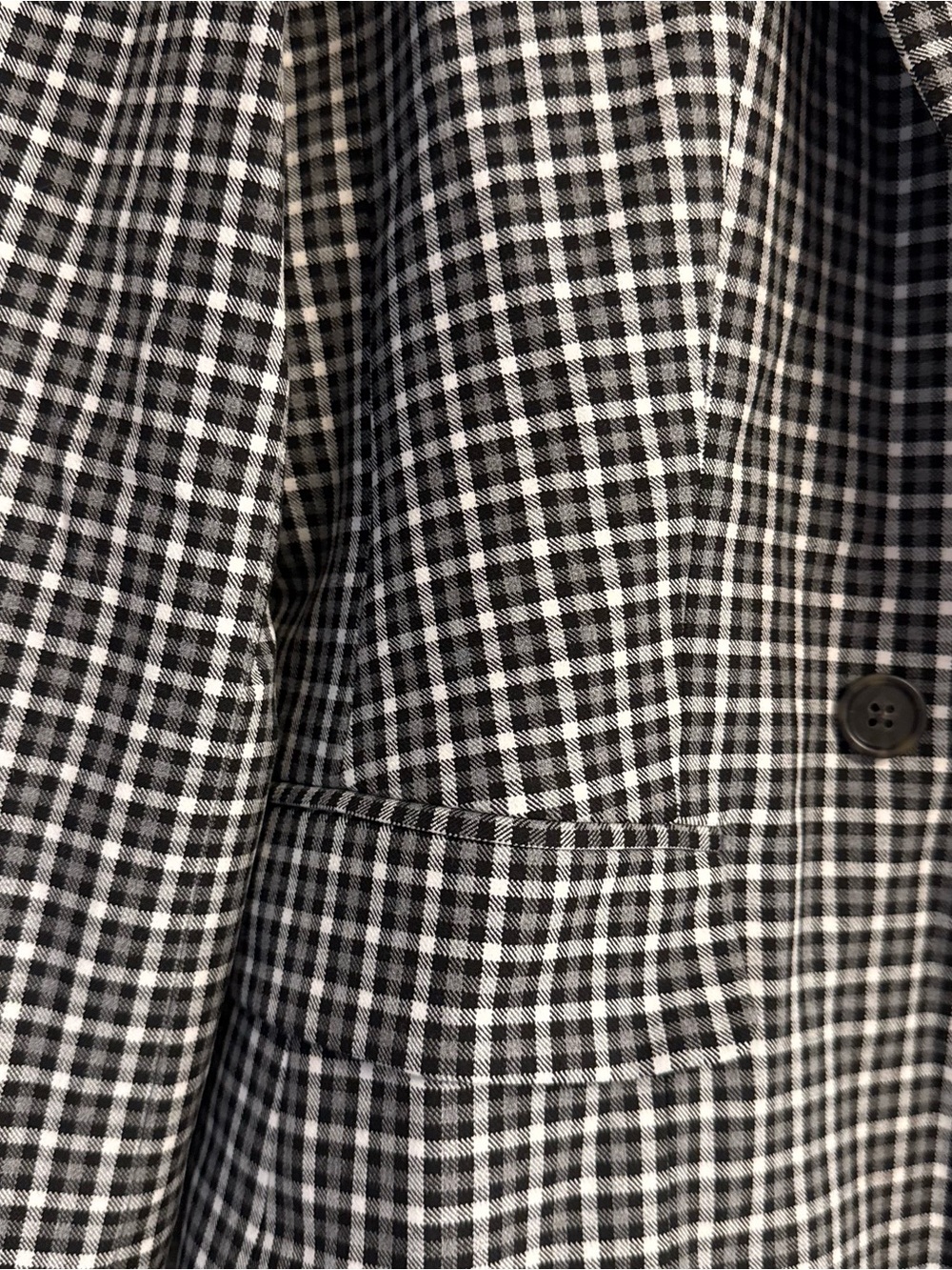 J. Crew Black and White Checked Tailored Blazer - Picture 2 of 7